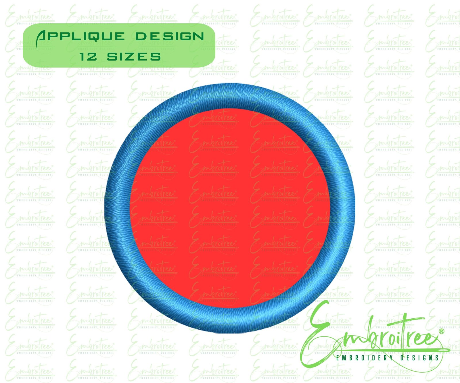 Circle Applique Design, Machine Embroidery Designs